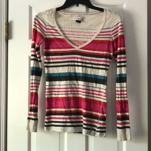 American Eagle striped long sleeve shirt